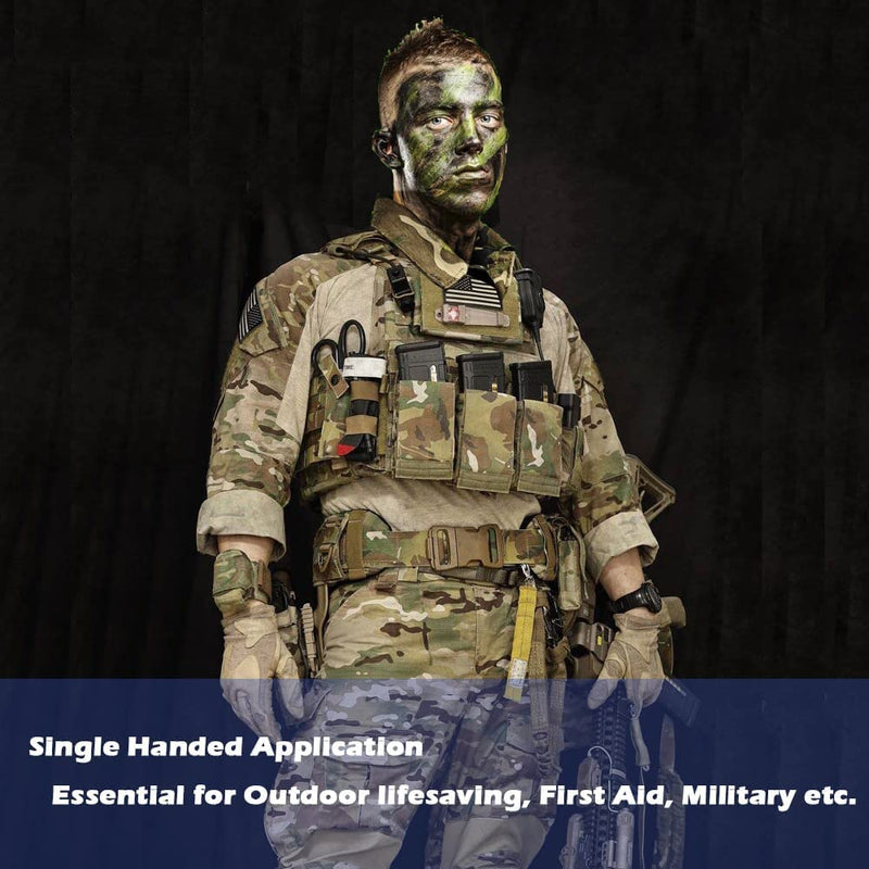 Tactical Tourniquet - Combat Military Medical Emergency Hiking Application, First Aid Medical Supplies, Rapid One Hand Application Pre-Hospital Life Saving Equipment (2) 2 - NewNest Australia