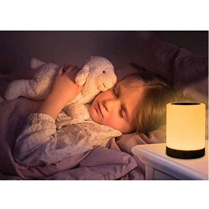 ROYFACC Night Light Touch Sensor Lamp Bedside Table Lamp for Kids Bedroom Rechargeable Dimmable Warm White Light + RGB Color Changing - NewNest Australia