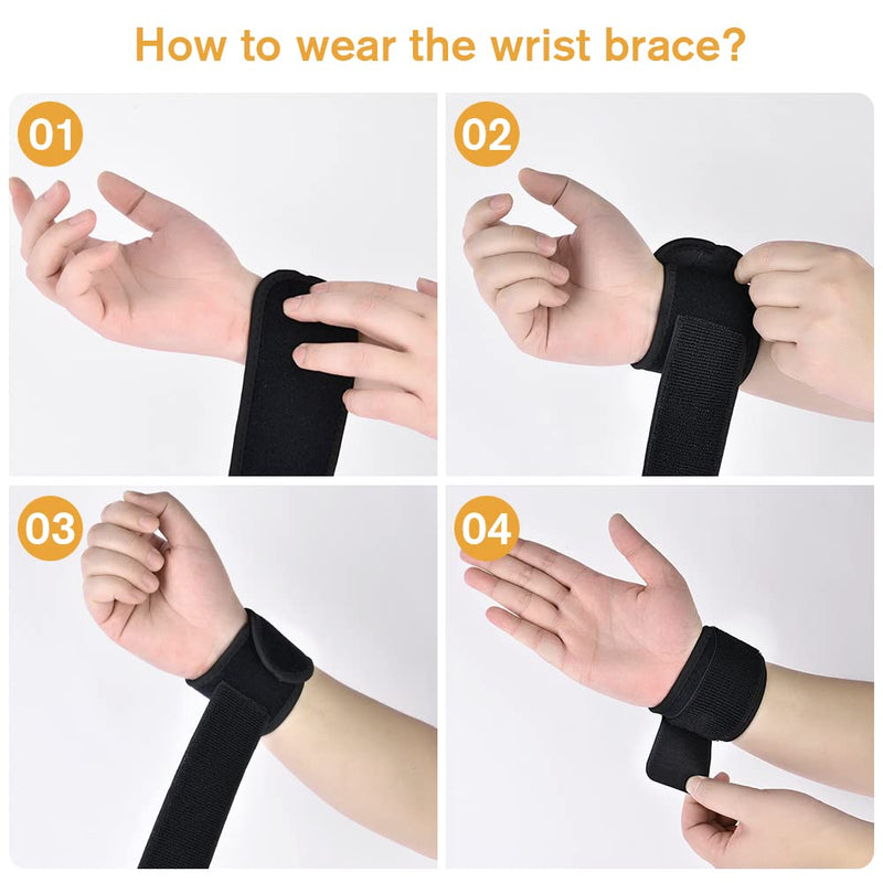 Acwoo Wrist Bandages, Pack Of 2 Breathable Wrist Wraps, Wrist Support Bandage With Elastic Velcro Fastening, Wrist Bandages Fitness For Sports, Gymnastics, Strength Training - NewNest Australia