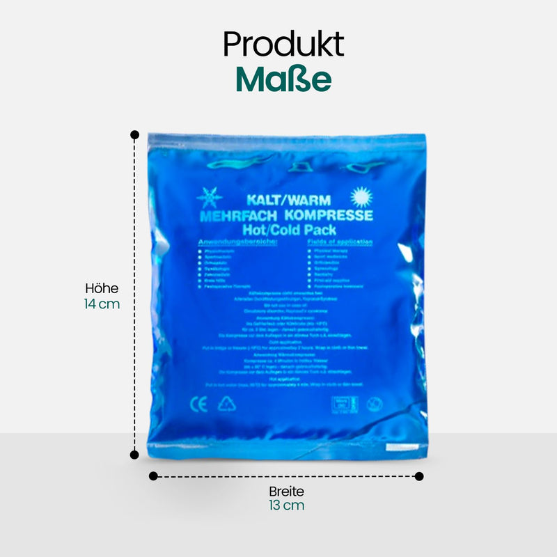 Cold Warm Compress | Set of 4 (13 x 14 cm) Reusable Gel Cooling Pads for Injuries, Pain Relief, Insect Bites, Flexible Therapy etc - NewNest Australia
