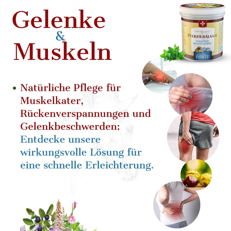 Swissmedicus Horse Balm Massage Gel With 25 Herbal Extracts (Comfrey, Horse Chestnut, Arnica, Eucalyptus) Noticeable Relief During Massage For Muscles, Joints, Back Cooling Extra Strong 250Ml 250.00 Ml (Pack Of 1) - NewNest Australia