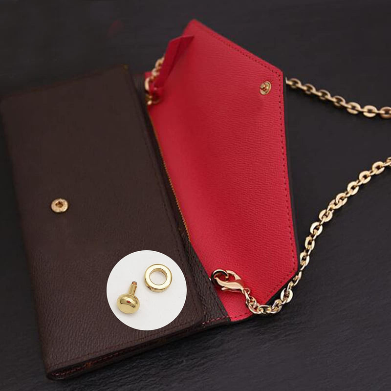 2Pcs Brass Ball Studs Rivets O/D Ring for Leather Crossbody Purse Craft - NewNest Australia