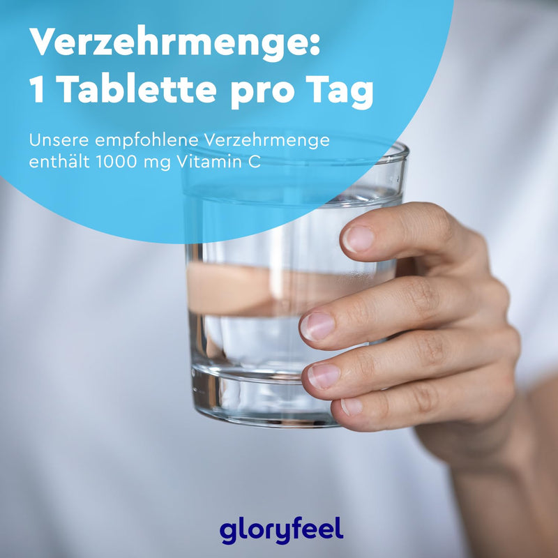 Vitamin C 1,000mg - Immune Support** High dosage - 200 vegan tablets (7 months) - Laboratory tested and made in Germany without additives - NewNest Australia