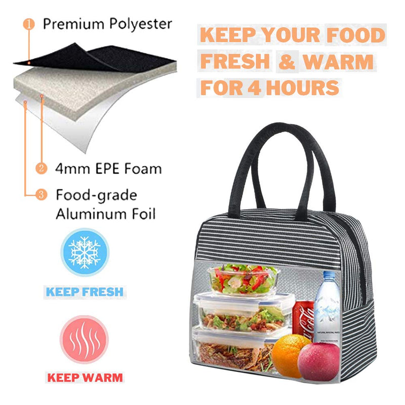 NewNest Australia - Lunch Bag Large Insulated Lunch Bags for Women Men Tote Bag Adult Lunch Box Organizer Holder Container 