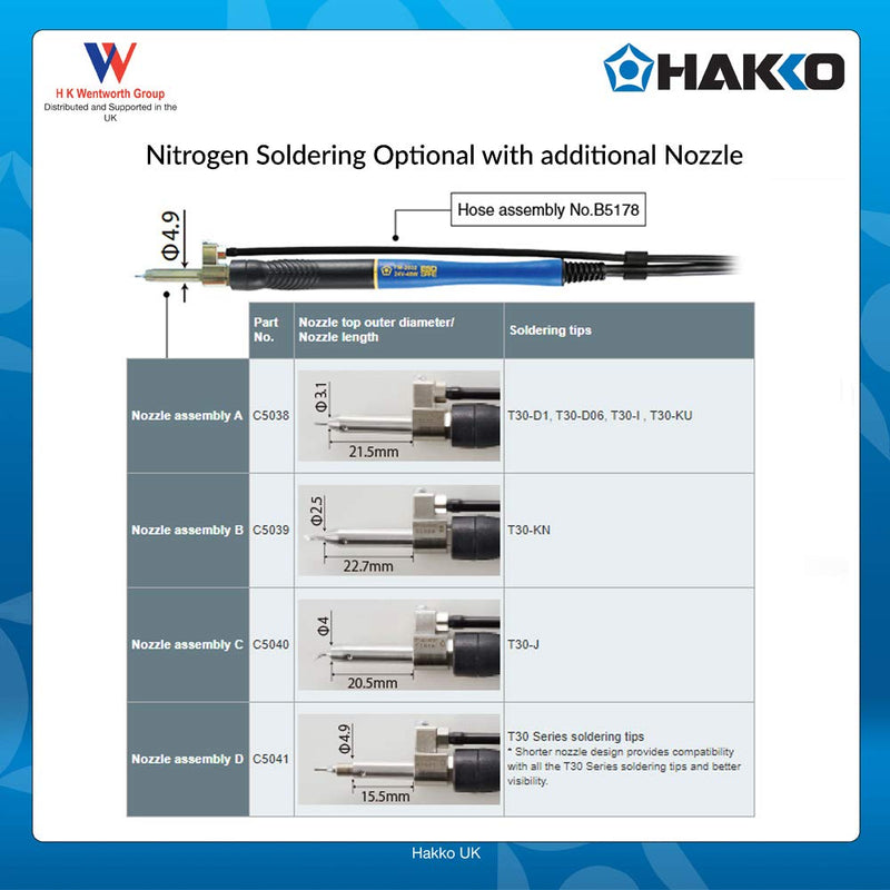 Hakko T30-J R0.2mm/40 deg. x 3mm x 3mm Bent Tip for FM-2032 - NewNest Australia