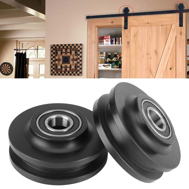 2Pcs Sliding Barn Door Wheel Closet Hardware Door Roller Cabinet Window Pulley Sliding Door Track Home Use - NewNest Australia