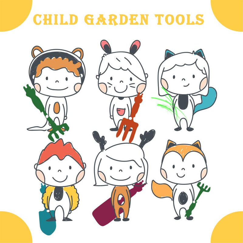 Kids Gardening Tools Set Metal Hand Shovel Mini Garden Tools for Kids, Safe Toy Gardening Tools for Soil Planting Digging Transplanting 4 Pieces 4Pack - NewNest Australia