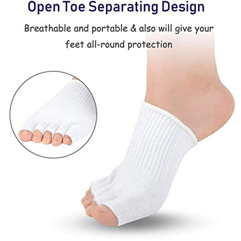 Pedimend Gel-Lined Compression Toe Separating Socks (1PAIR - 2PCS) | Toe Alignment Socks | Toe Separator Socks Relieves Ball of Foot Pain, Corns, Metatarsalgia, Overlapping Toes & Pinched Toes - NewNest Australia