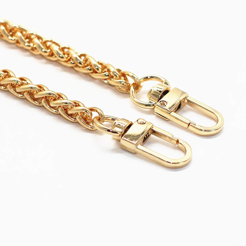 Model Worker Iron Lantern Chain Strap Handbag Chains Purse Chain Straps Shoulder Cross Body Replacement Straps with Metal Buckles (Gold, 23.6") Gold 23.6" - NewNest Australia