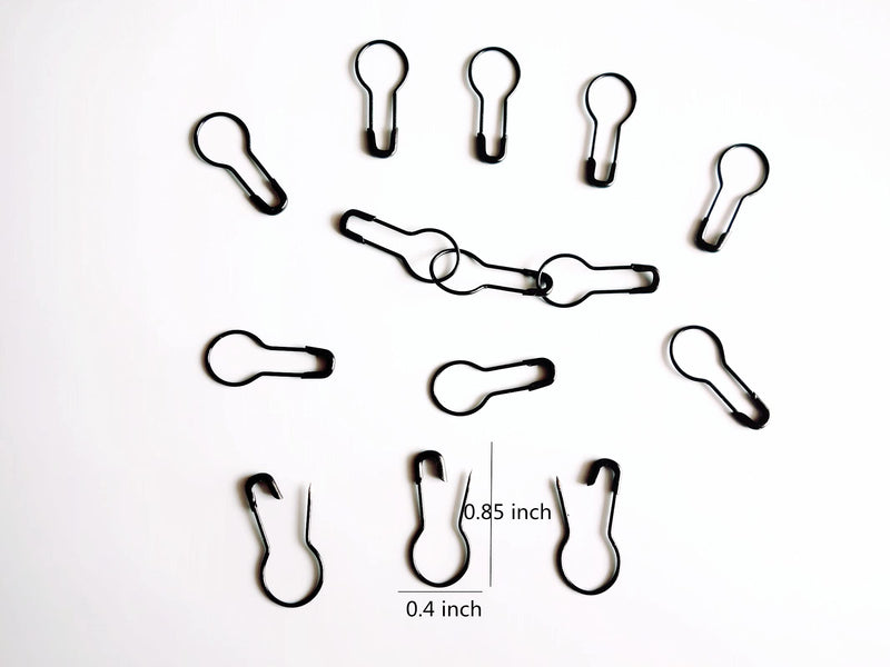 Transun Moo 1000Pcs Black Safety Pins 0.8" Metal Bulb Pins Gourd Pin Clothing Tag Pins Calabash Pin for DIY Craft, Home Accessories - NewNest Australia