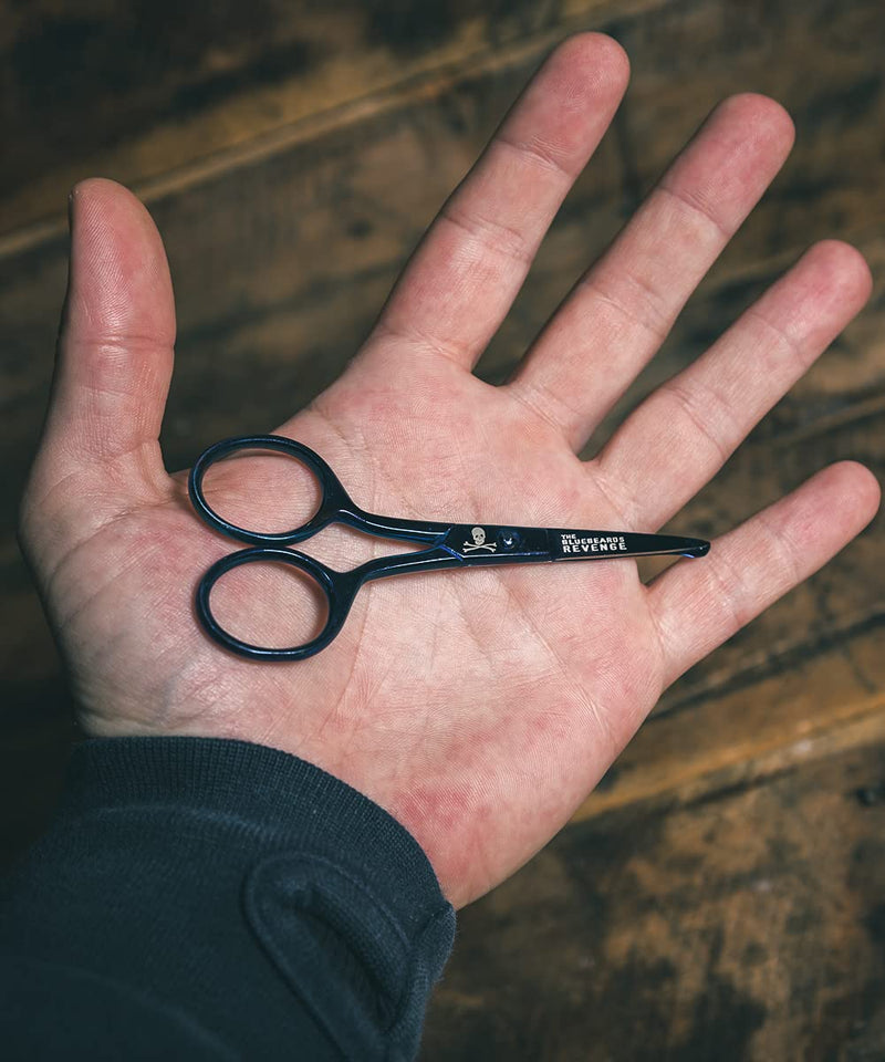 The Bluebeards Revenge, Beard and Mustache Scissors In Metallic Blue, For Facial Hair, Beards, Mustache, Nose and Ear Hair - NewNest Australia