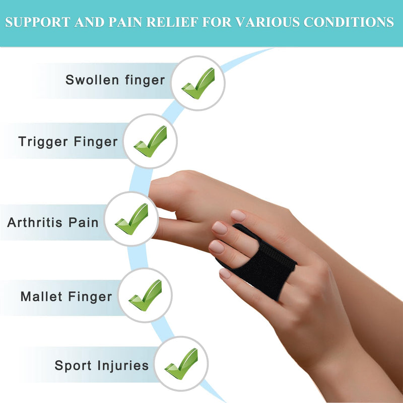 VerteLife Upgraded Finger Splint Single or Double Buddy Splints with 2 Metal Bars Adjustable Trigger Finger Support Brace Mallet Finger Protector for Arthritis and Injured Finger - NewNest Australia