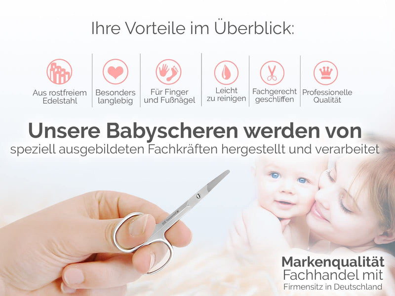 Baby nail scissors - rounded - stainless steel - NewNest Australia
