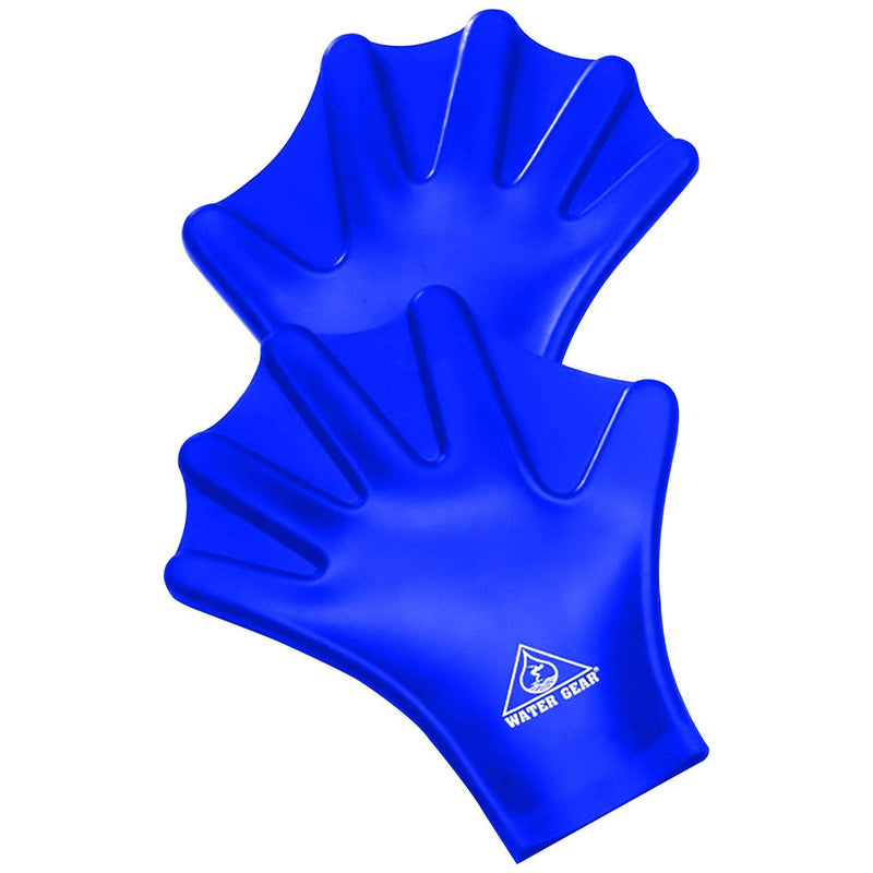 Water Gear Silicone Force Gloves - Aqua Fitness Gloves - Great for Workouts and Diving - Designed with Enhanced Grip Blue Medium - NewNest Australia