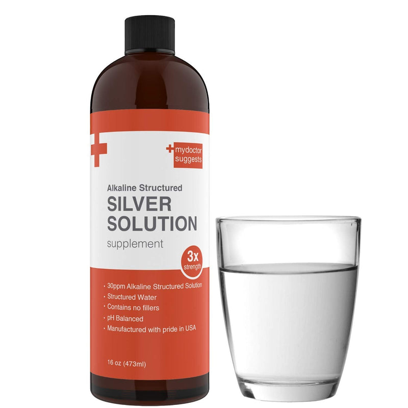 My Doctor Suggests Structured Colloidal Silver Liquid Solution 30ppm Mineral Alkaline 16 Oz- Immune Support Supplement - NewNest Australia