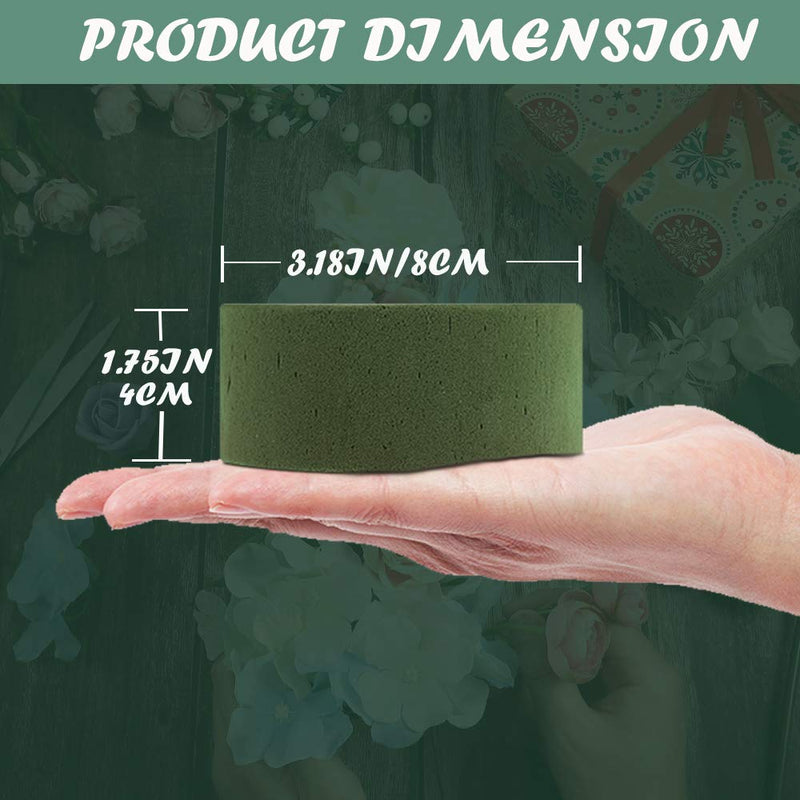TAOPE 15 PCS Floral Foam, Green Styrofoam Block for Artificial Flowers, Round Wet & Dry Foam Bricks, Florist Foam for Flower Arrangements - NewNest Australia