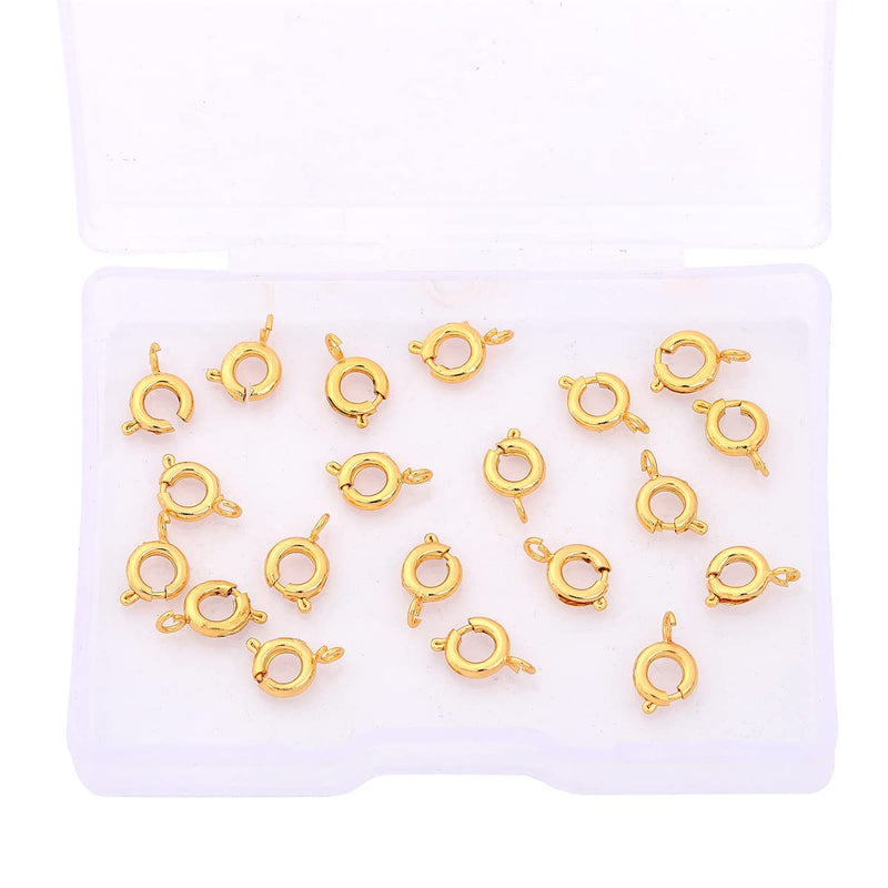 BEADIA 18K Gold Plated Spring Clasps 6mm 20pcs for Jewelry Making Findings - NewNest Australia