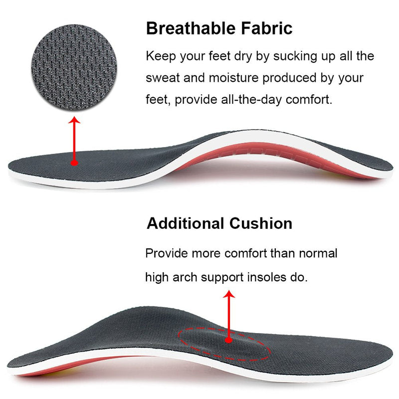 Ailaka High Arch Support Shoe Insoles  Arch Support Cushion Insoles for Men Women, Performance Orthopedic Insoles for Flat Feet, Plantar Fasciitis, Feet Heel Pain Relief - NewNest Australia