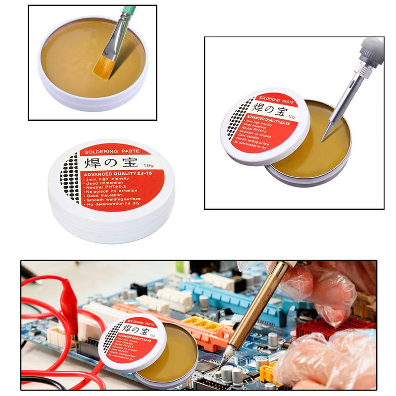 4-in-1 welding tool set, soldering iron tip cleaner + 0.6mm solder wire (1.76 oz / 50 g) + Rosin Solder Flux Paste (0.35 oz / 10 g), no-clean soldering core (2.0mm, 29.5 inches) - NewNest Australia