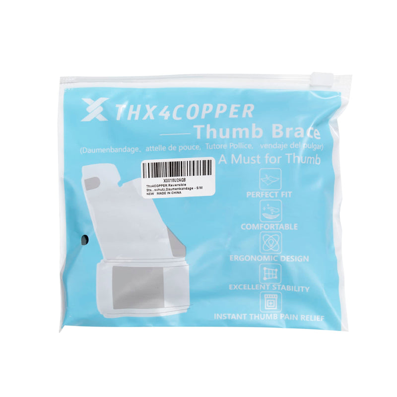 Thx4COPPER Reversible thumb splint and wrist bandages, suitable for relieving the thumb, thumb joint stabilized for arthritis, tendonitis- S/MS/M (pack of 1) black 1 - NewNest Australia