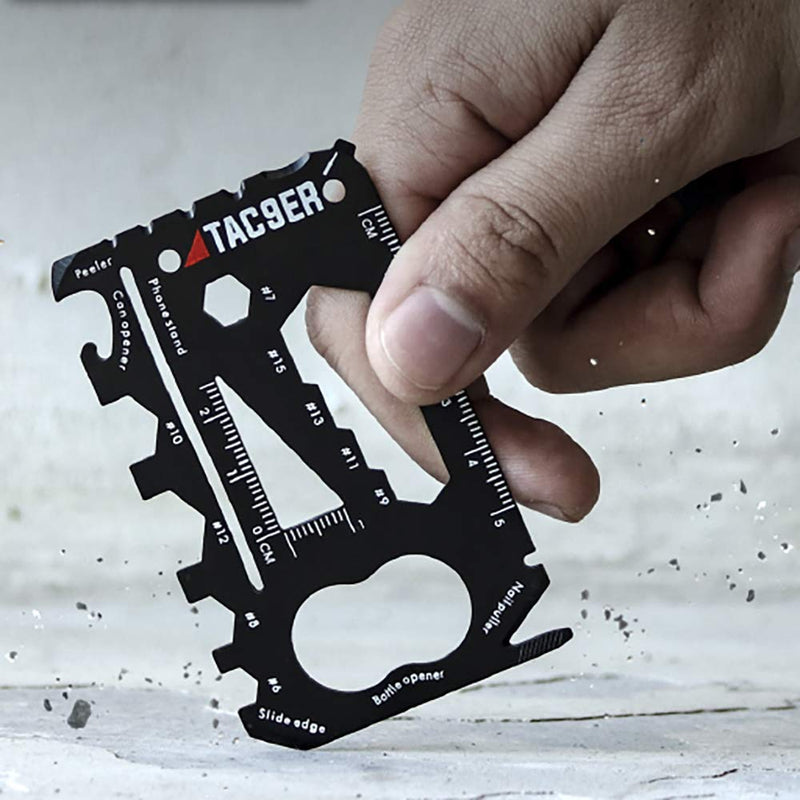 TAC9ER 22-in-1 Wallet Multitool Credit Card Sized Survival Tool Fits in a Pocket EDC Rescue Gear for Quick Fixes - NewNest Australia