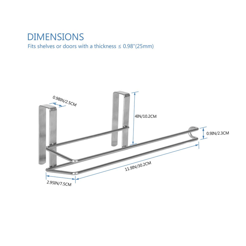 NewNest Australia - Stainless Steel Paper Towel Holder JSVER Under Cabinet Paper Towel Holder, Kitchen Towel Holder Modern Hanging No Drilling paper towel holder countertop for Kitchen, Pantry, Utility Room 