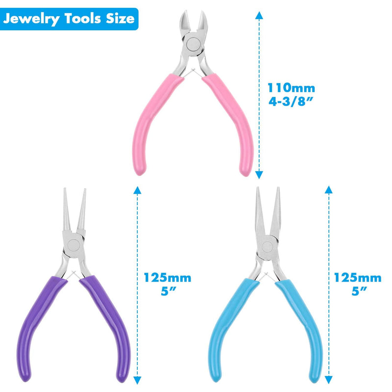 Jewelry Pliers, Shynek 3pcs Jewelry Making Pliers Tools with Needle Nose Pliers/Chain Nose Pliers, Round Nose Pliers and Wire Cutter for Jewelry Repair, Wire Wrapping, Crafts, Jewelry Making Supplies - NewNest Australia