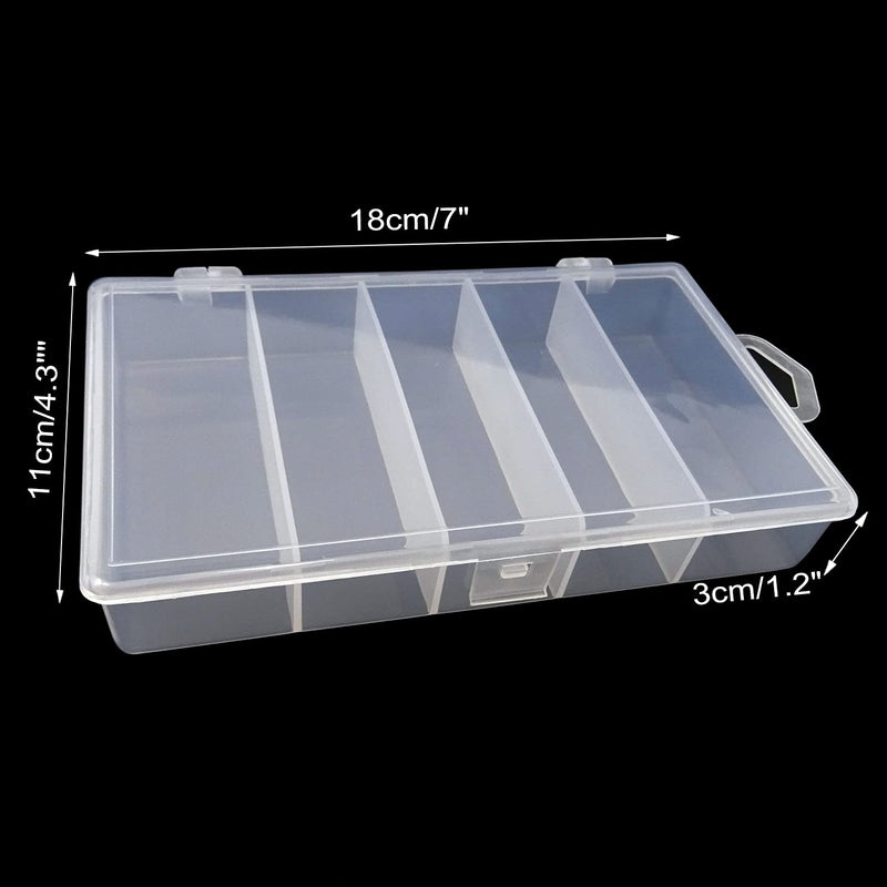 Honbay 2PCS Clear Visible Plastic Fishing Tackle Accessory Box Fishing Lure Bait Hooks Storage Box Case Container Jewelry Making Findings Organizer Box Storage Container Case (M:6.9x4.3x1.2inch) - NewNest Australia