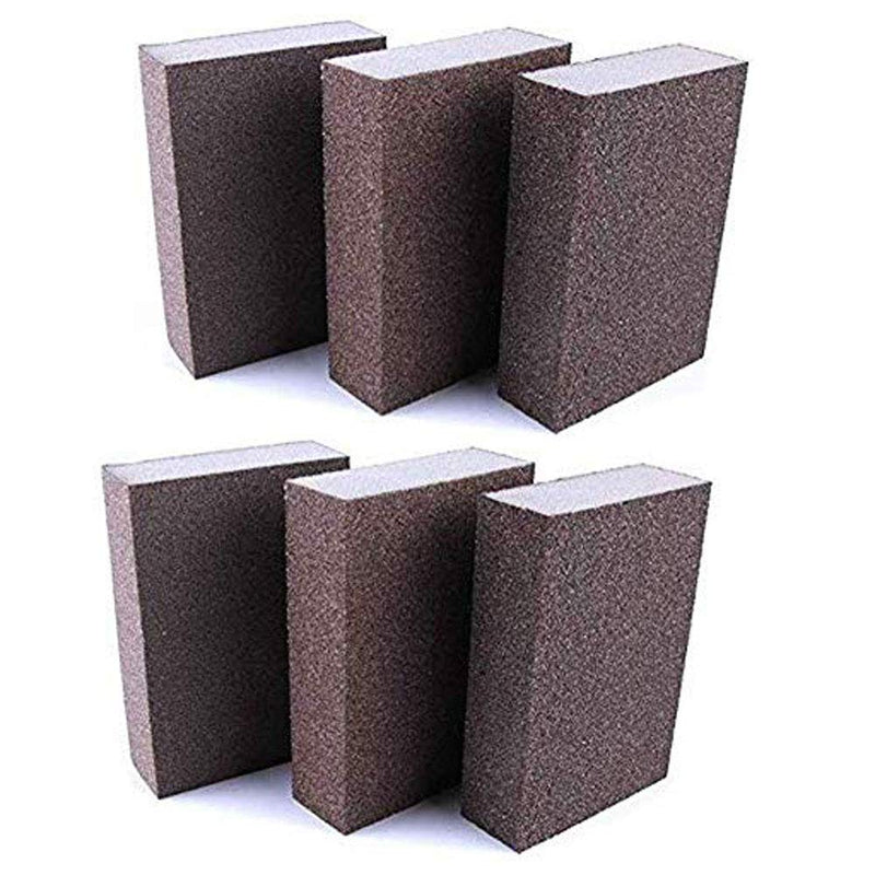 Lheng 80 Grit Wet Dry Sanding Sponge Buffing Diamond Polishing Pads Hand Sanding Tool 6pcs - NewNest Australia