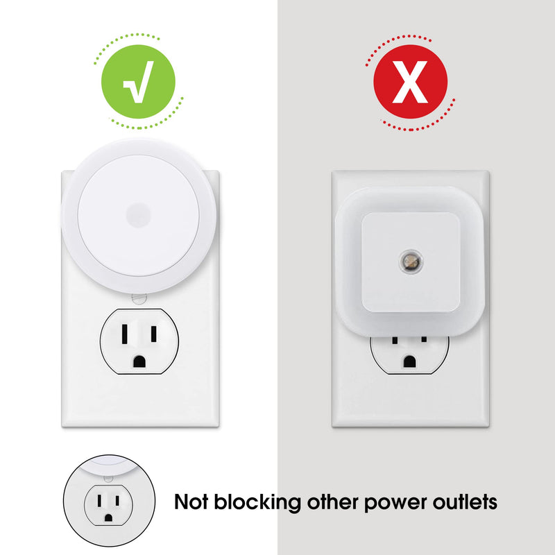 4 Pack Night Light, Briignite LED Night Light for Kids, Plug in Night Light, Light Sensor Night Lights, Smart Night Light, Hallway Lights, Wall Light, nightlight for adult, Soft White 3000K, 0.6W 60LM Warm White 3000k - NewNest Australia