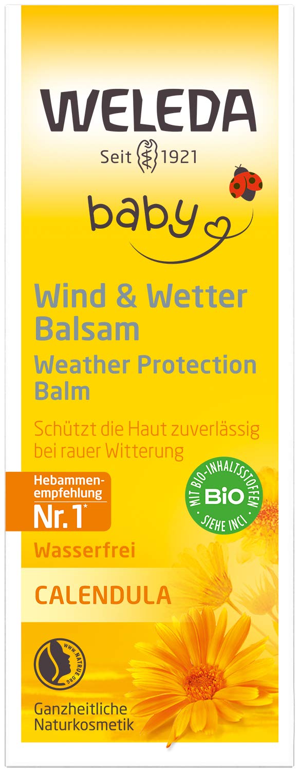 WELEDA Organic Baby Calendula Wind & Weather Balm - Natural Cosmetics Face Cream & Hand Cream with Almond Oil & Sesame Oil to Protect Sensitive & Dry Baby Skin from Harsh Weather & Cold (1x 30 ml) - NewNest Australia