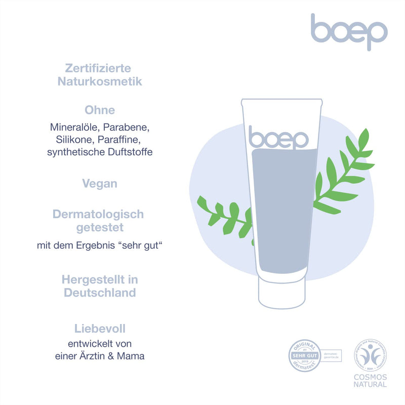 boep baby wound protection cream | Natural cosmetics diaper cream for irritated, sore skin in the diaper area | Vegan zinc cream | Developed by a doctor & mom (50ml) - NewNest Australia