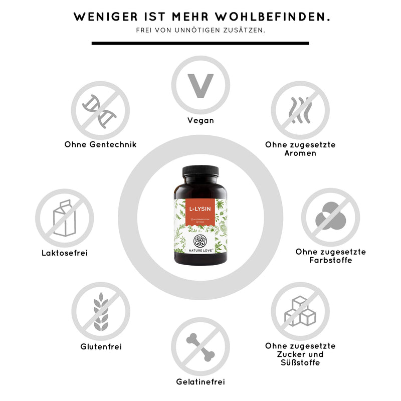 L-Lysine, 365 Vegan Capsules, High Dose With 1000 Mg Per Daily Dose, From Vegetable Fermentation, 6 Months Range, Laboratory-Tested, Without Additives And Produced In Germany - NewNest Australia