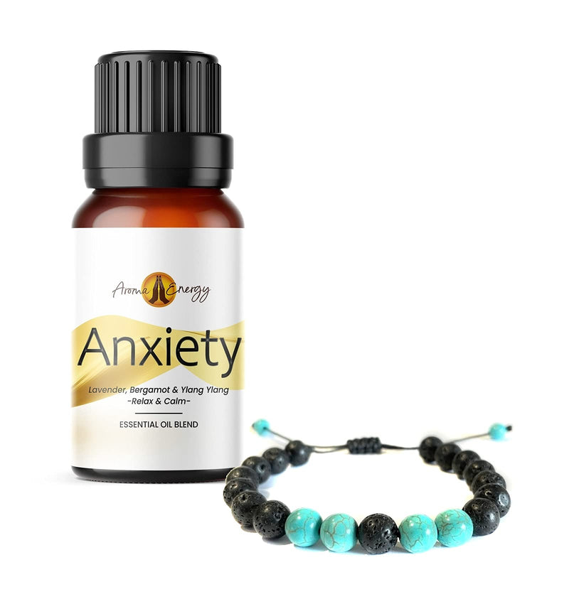 Anxiety Bracelet for Women | Lava Stone Aromatherapy Bracelet | 10ml Anxiety Essential Oil | Relaxation Aromatherapy Gift for her | Gift Box - NewNest Australia