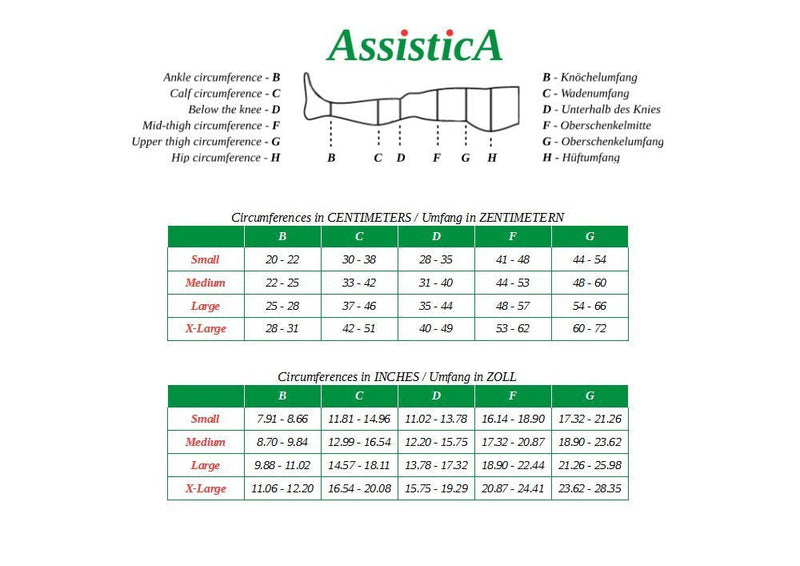 23-32 Mmhg Assistica Class 2 Medical Compression Stockings With Closed Toe Replacement Stockings / Alternative To Orthopedic Stockings From The Sanitary House (158-170 Cm/Medium, Beige) - NewNest Australia