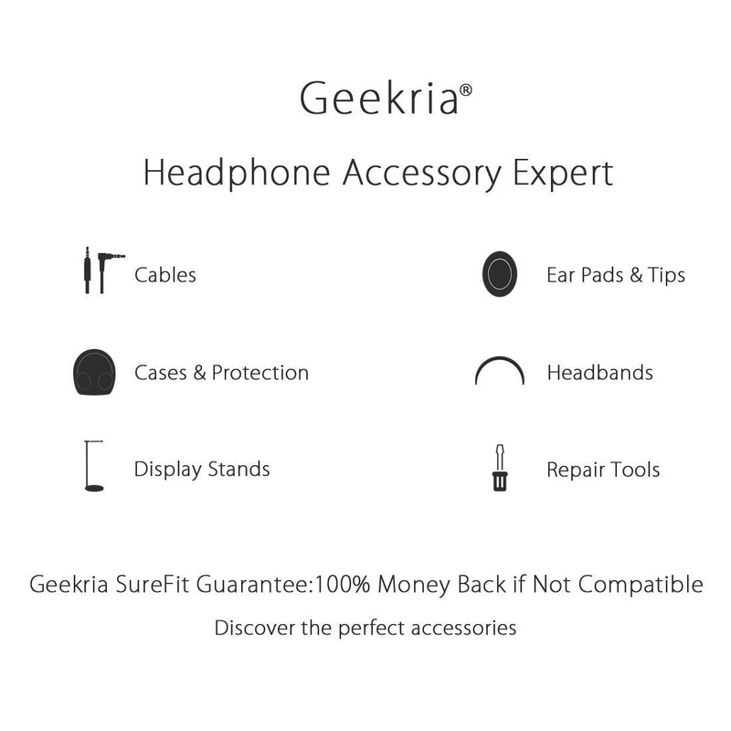 Geekria UltraShell Case Compatible with Bose, HiFiman, Phaiser, Shuer Headset, Replacement Protective Hard Shell Travel Carrying Bag with Cable Storage (Black) Black - NewNest Australia