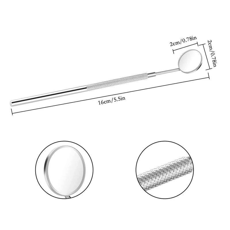 YSCARE Dental Mouth Mirror Oral Dental Mirror Inspection Mirror Curve Angle Dentist Oral Care Mouth Control Extension Tool Also suitable for eyelash extensions. (Silver) Silver - NewNest Australia