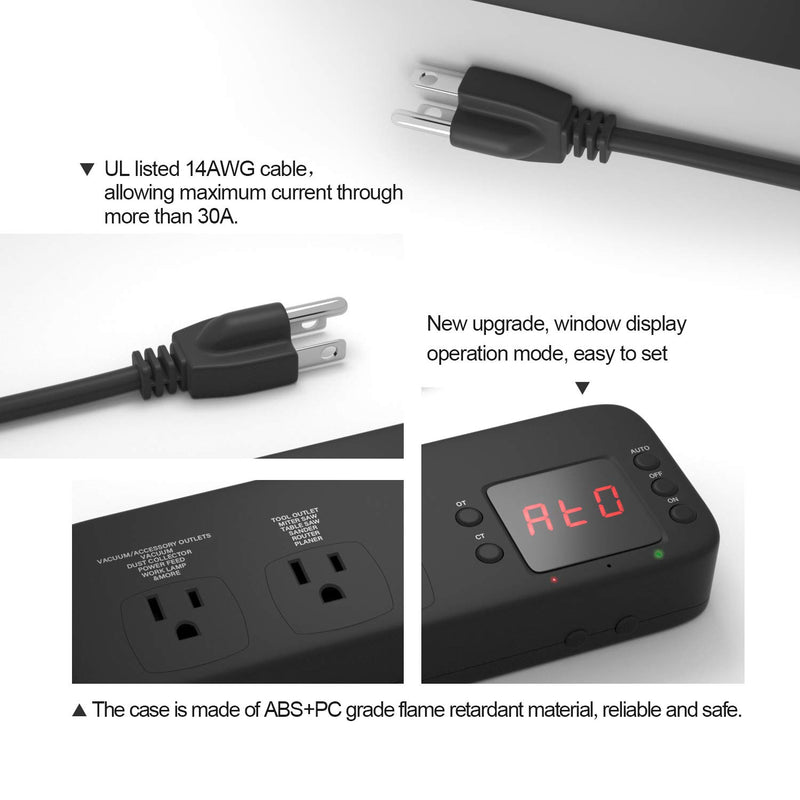 [New Generation] Automatic Vacuum Switch for Power Tools, Etoolcity Unique Current Sensing Technology to Delay Vacuum On to Prevent Circuit Overload, Eliminating Circuit Breaker Tripping - NewNest Australia