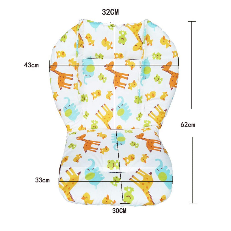 Twoworld Baby High Chair Seat Cushion Liner Mat Pad Cover Animal Breathable Animal Print - NewNest Australia