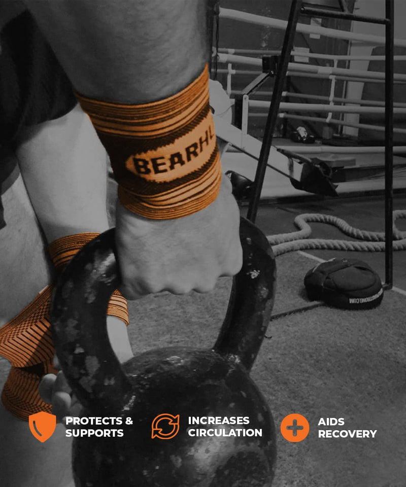 Bearhug Twin Pack Wrist Support for Men and Women - Wrist Brace for Arthritis, Repetitive Strain Injury and Joint Pain - Bamboo Compression Wrist Strap for Sports, Gym and Pain Relief S - NewNest Australia