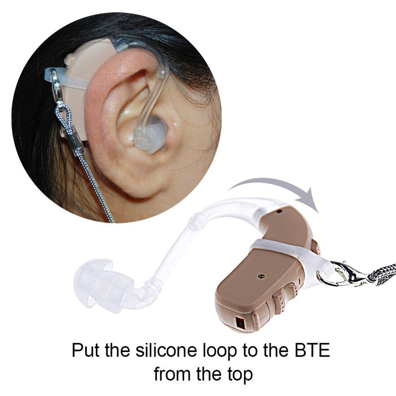 Hearing Aid Clip - Anti-Lost Lanyard Protector BTE Clip Holder for Adults Seniors (Black) Black - NewNest Australia