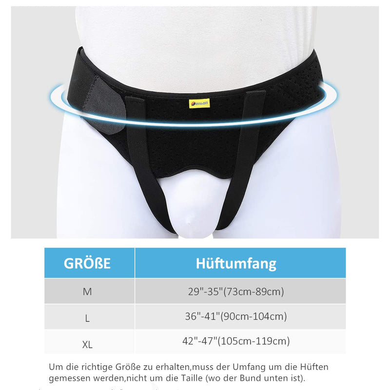 Tenbon Hernia Belt For Men And Women, Flexible, Adjustable Hernia Belt, Inguinal Hernia Support, Pain Relief With 2 Removable Compression Pads, Inguinal Hernia Left (L) - NewNest Australia
