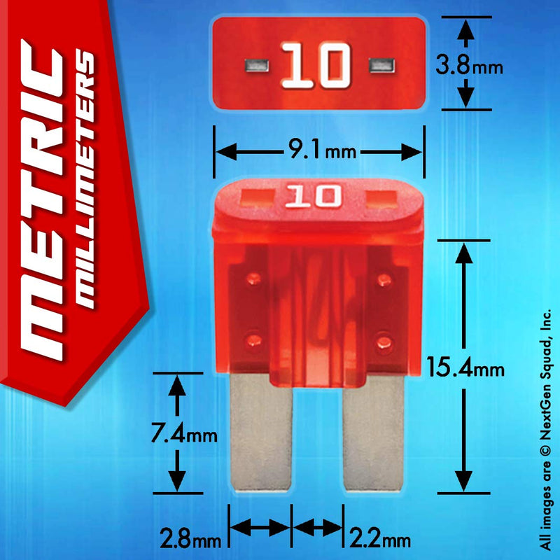 FuseTech Micro2 APT ATR 50 Piece Automotive Car Fuse Assortment Glove Box Set (49 Micro 2 Blade Fuses + Fuse Puller) 5A 7.5A 10A 15A 20A 25A 30A - NewNest Australia