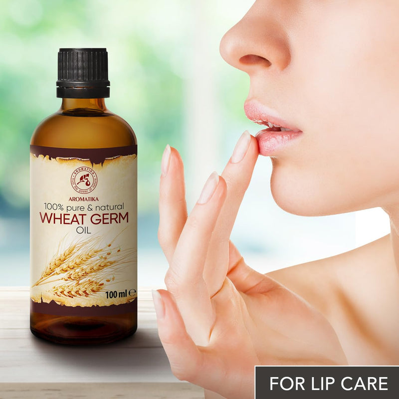 Wheat Germ Oil 100 Ml - Usa - Cold Pressed & Refined - 100% Pure & Natural - Glass Bottle - Base Oil - Care For Face - Body - Hair - For Beauty - Massage - Body Care - Wheat Germ Oil - NewNest Australia