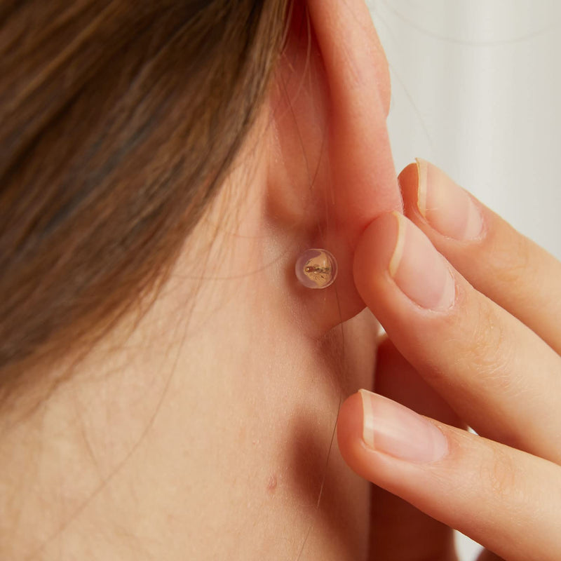 Real 14K Solid Gold Earring Backs Hypoallergenic Soft Clear Silicone Earrings Backings Replacements Secure Safety for Studs/Drops Comfortable and Hypoallergenic( 1 pair ) gold earrings backs - NewNest Australia