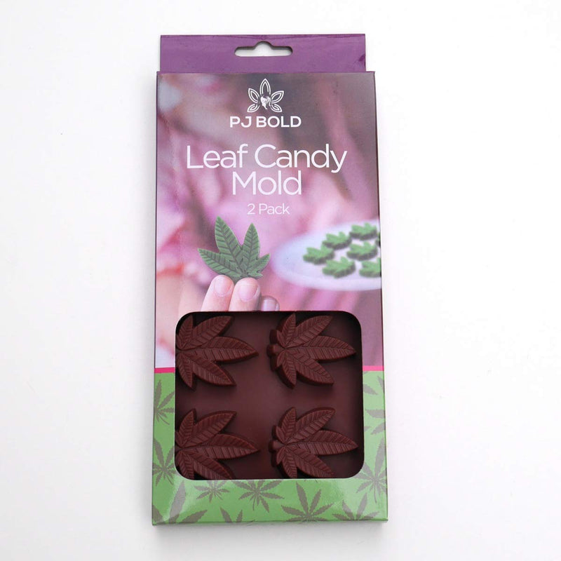 NewNest Australia - Marijuana Cannabis Weed Hemp Leaf Silicone Molds for Pot Candy Mold Chocolate Gummy Gummies, 2 Pack Brown 