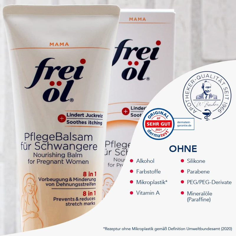 free oil care balm for pregnant women, prevention and reduction of stretch marks, relieves itching and feelings of tension, vegan, 125 ml - NewNest Australia