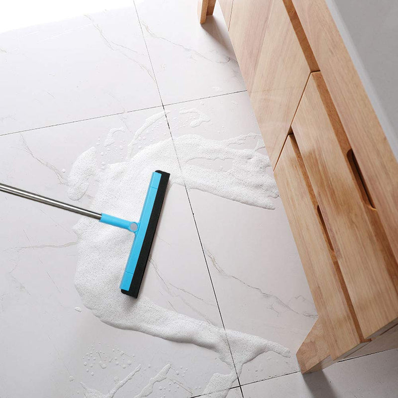 KOLLIEE Floor Squeegee Adjustable Professional Water Squeegee Foam With 50" Handle for Garage Tile Shower Hair Floor Wiper - NewNest Australia