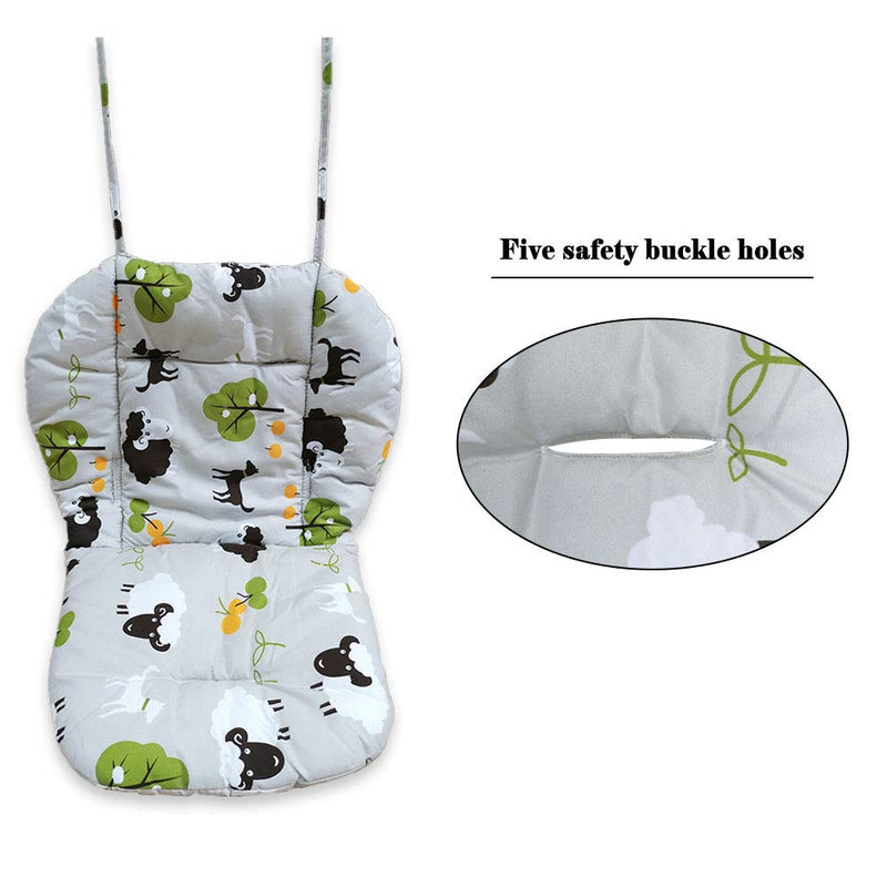 Twoworld High Chair Cushion, Large Thickening Baby High Chair Seat Cushion Liner Mat Pad Cover Breathable(Grey Sheep) - NewNest Australia