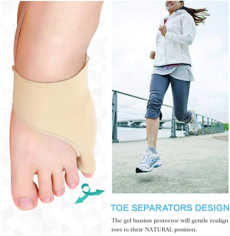Bunion Pinky Toe Corrector Silicone Gel Little Toe Support with Anti-Slip Strap Pinky Toe Pain Relief for Pad Bunion Corrector Little Toe Cushions Spacer Shield Guard Bunion for Pads - NewNest Australia